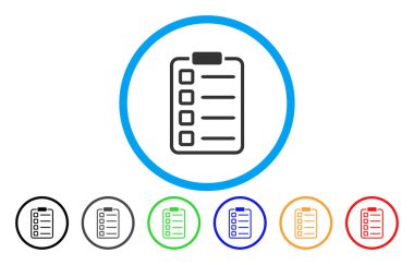 Sınav listesi yuvarlak simge