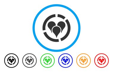 Coğrafi konumu Diyagram yuvarlak simge