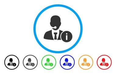 Resepsiyon Müdürü yuvarlak simge yardım