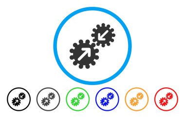 Entegrasyon Gears yuvarlak simge