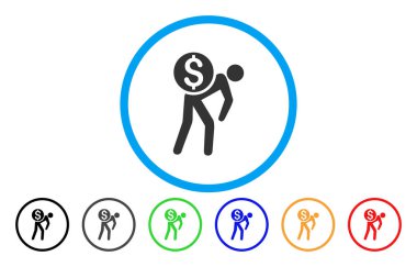 Para kurye yuvarlak simge