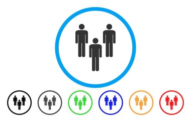 İnsanlar topluluk yuvarlak simge