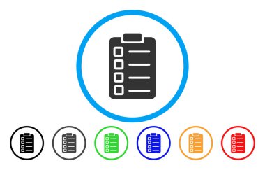 Test görevleri yuvarlak simge