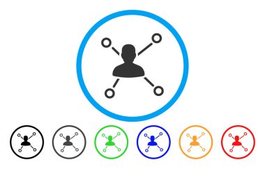 Kullanıcı ilişkileri simgesi yuvarlak