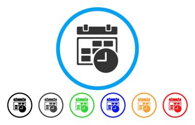 Tarih ve saat yuvarlak simgesini