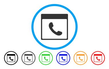 Telefon takvim sayfası simgesini yuvarlak