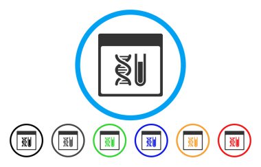 DNA analizi takvim sayfası simgesini yuvarlak