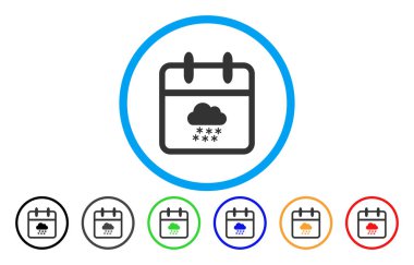 Kar gün simgesi yuvarlak