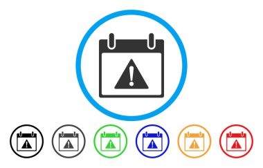 Uyarı takvim günü simgesi yuvarlak