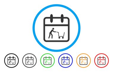 Alışveriş günü simgesi yuvarlak