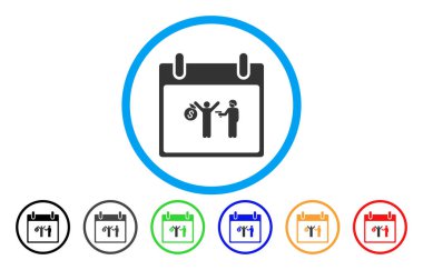 Tutuklama takvim günü simgesi yuvarlak