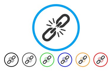 Zincir bağlantı yuvarlak simge kırmak