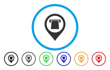 ATM harita işaretçi simgesi yuvarlak