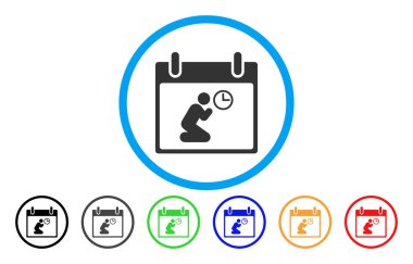 Saat takvim gün yuvarlak simgesini dua