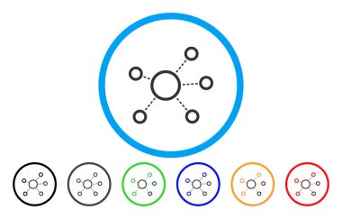 Sanal bağlantıları yuvarlak simge
