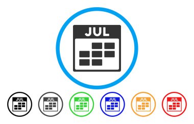 Temmuz Takvim kılavuzu simgesini yuvarlanır.