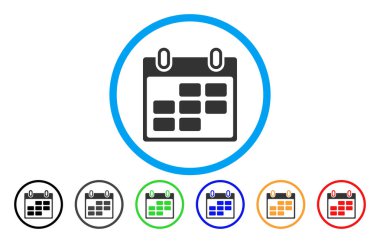 Takvim gün yuvarlak simge