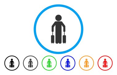 Çocuk yolcu yuvarlak simge