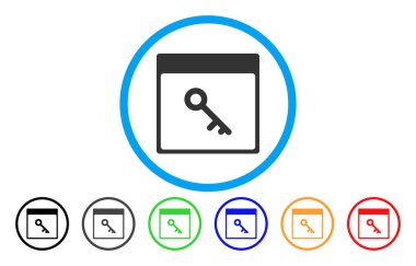Temel takvim sayfası simgesini yuvarlak