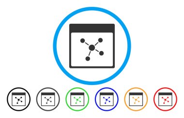 Bağlantıları takvim sayfası simgesini yuvarlak