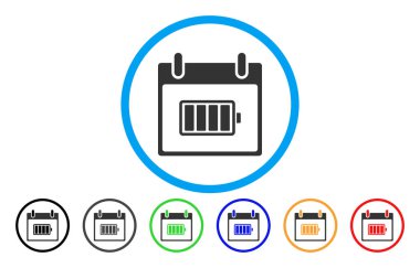 Pil takvim gününde simgesi yuvarlak