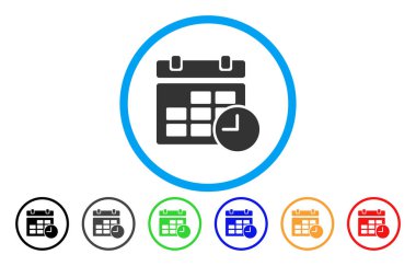 Tarih ve saat yuvarlak simgesini