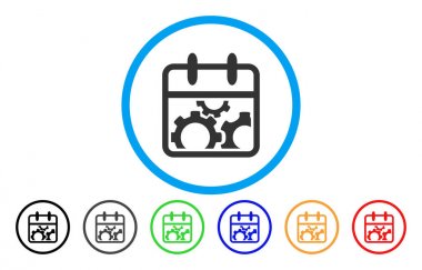 Teknik gün simgesi yuvarlak