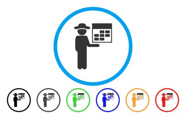 Adam takvim yuvarlak simge