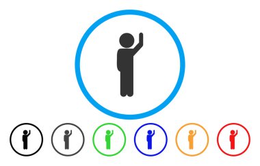 Çocuk Merhaba yuvarlak simge