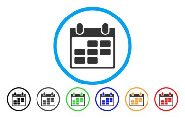 Takvim yuvarlak simge