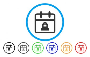 Mezarlık anıt gün simgesi yuvarlak