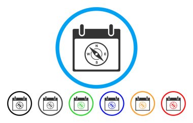 Pusula takvim günü simgesi yuvarlak