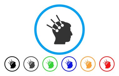 Sinirsel arayüz yuvarlak simge