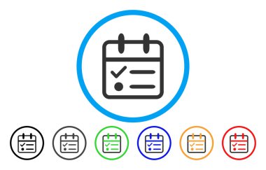 Gün Tasklist yuvarlak simge