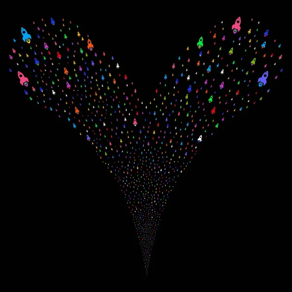 Alan roket çeşme akışı