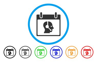 Simge işleç takvim günü yuvarlak