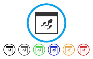 Spermatozoids takvim sayfası simgesini yuvarlak