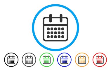 Takvim ayı yuvarlak simge