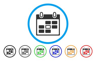 Simgesini seçili takvim günü yuvarlak