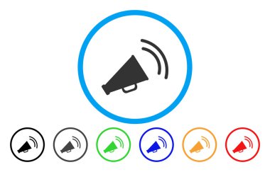 Boynuz yuvarlak simge duyurdu