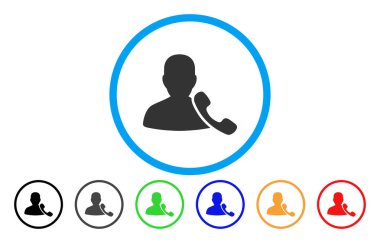 Telefon destek yuvarlak simgesi