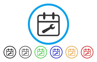 Hizmet günü simgesi yuvarlak