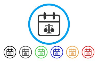 Kıyamet ölçekler günü simgesi yuvarlak