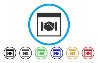 El sıkışma takvim sayfası simgesini yuvarlak