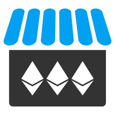 Mücevher dükkanı düz vektör simgesi