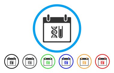 DNA analizi takvim günü simgesi yuvarlak
