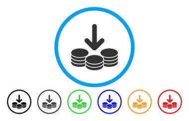 Yuvarlak simge gelir paralar