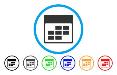 Takvim ay kılavuz yuvarlak simge