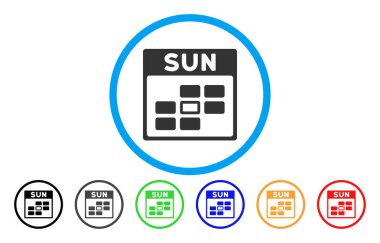 Pazar Takvim kılavuzu simgesini yuvarlanır.