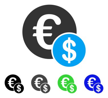 Para birimi düz simgesi